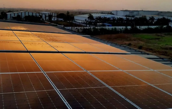 industrial solar installation